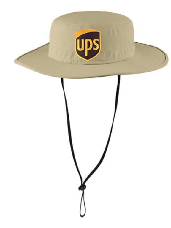 Bucket Hat UPS United Parcel Service Official Style Color Embroidered Patch Stone with Neck Shade Outdoor Wide Brimmed Ranger hat