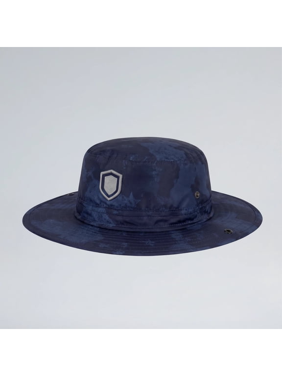 PERFORMANCE BUCKET HAT for Men & Women, UPF 50+ Wide Brim Sun Hat, Moisture-Wicking, Packable & Floating with Unique Lifestyle Prints | USA Camo | Black Iris AOP