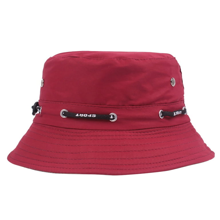 Bucket Hat Unisex Fishing Men Women Casual Solid Color Sun Cap for Outdoor  Travel
