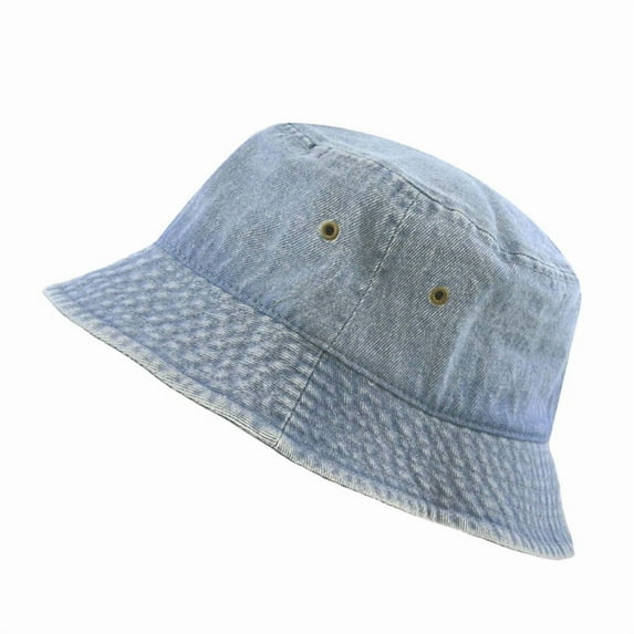 Bucket Hat - Unisex Men Women100% Cotton & Denim UV Protection Fishing Packable Summer Travel Beach Sun Hat