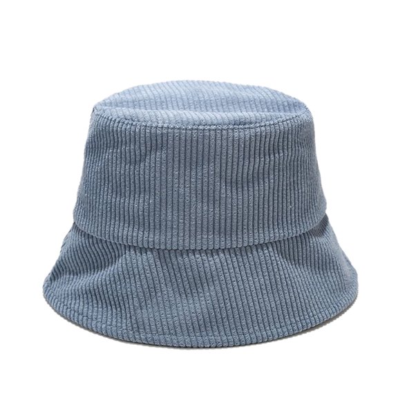 Bucket Hat Wide Brim Stylish Korean Style Casual Corduroy Couple Cap for Daily Wear