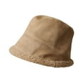 thumbnail image 1 of Bucket Hat Winter Plush Fuzzy Bucket Hat Faux Fur Shearling Fisherman Hats Fuzzy Bucket Hat for Women Faux Fur Bucket Hat Fluffy - style 2;, 1 of 5