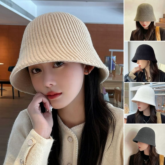 Bucket Hat Women Furry Fuzzy Bucket Hats for Ladies, Winter Warm Fluffy Plush Faux Fur Hat for Girls