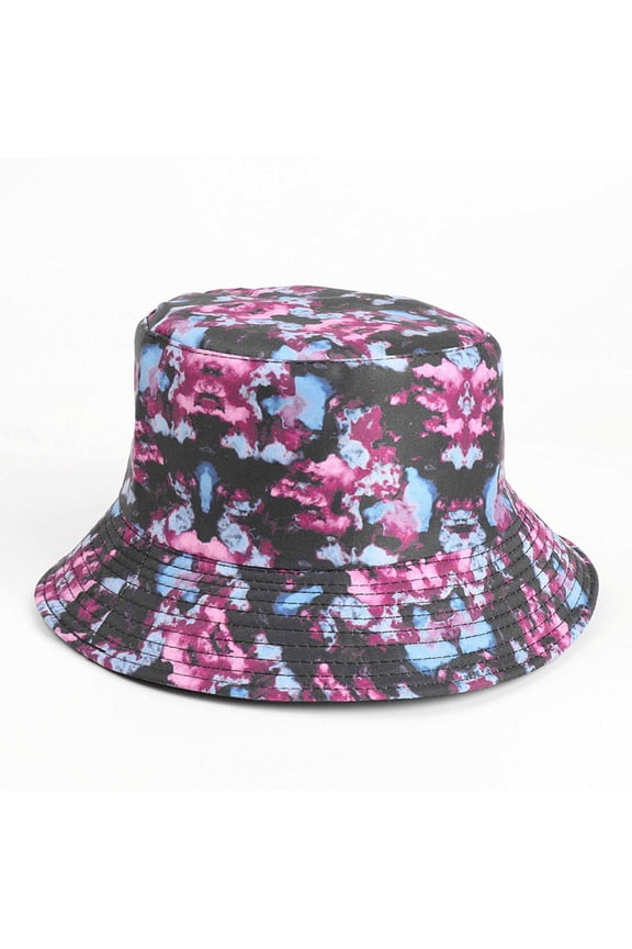 Bucket Hat for Women ,Summer Clearance Adult Male And Female Fisherman Hats Color Painted Tie Dyed Double Sided Fisherman Hats Wear Outdoor Sunscreen Sun Hats On Both Sides