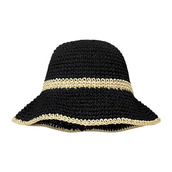 Bucket Hat for Women UV Tie-Dye Hat for Outdoor Use Women's Straw Sun Hat Wide Brim Boater Hat For Outdoor Beach Summer Fishing Gardening Breathable Lightweight