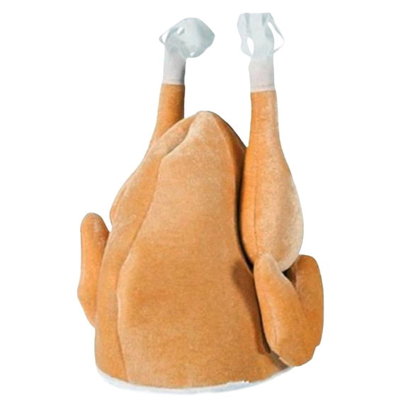 Bucket Hat for Adults Turkey Thanksgiving Hat for Festive Celebrations Cartoon Drumstick Theme Eye-Catching Headwear Yellow