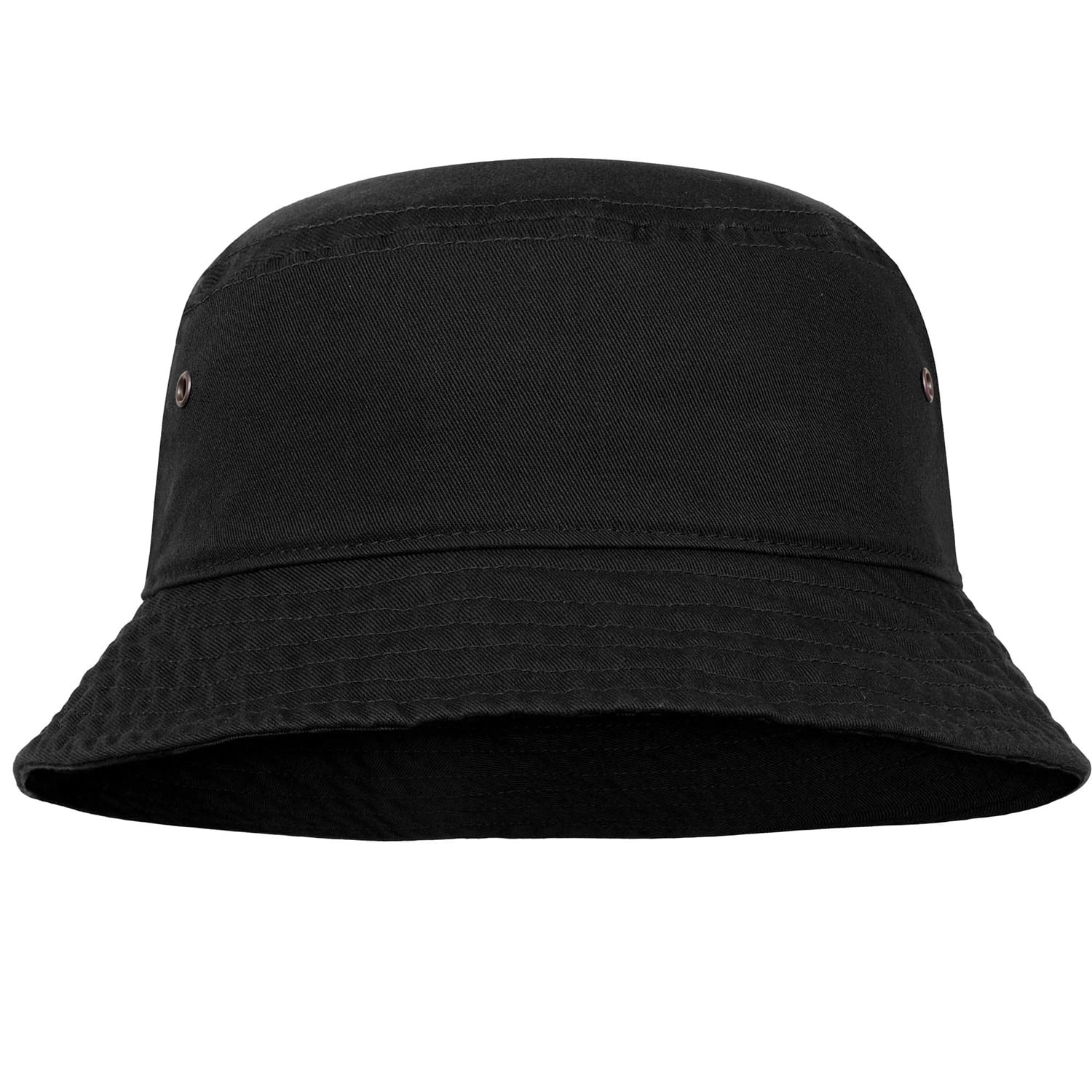 Bucket Hat for Men Women Unisex 100% Cotton Packable Foldable Summer Travel  Beach Outdoor Fishing Hat - LXL Black