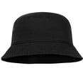 thumbnail image 1 of Bucket Hat for Men Women Unisex 100% Cotton Packable Foldable Summer Travel Beach Outdoor Fishing Hat - LXL Black, 1 of 6