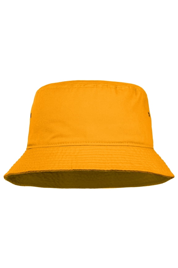 Bucket Hat for Men Women Unisex 100% Cotton Packable Foldable Summer Travel Beach Outdoor Fishing Hat - LXL Gold