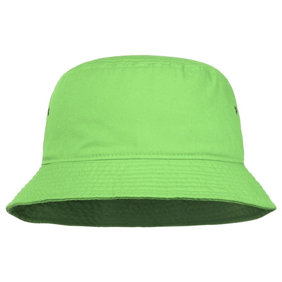 Bucket Hat for Men Women Unisex 100% Cotton Packable Foldable Summer Travel Beach Outdoor Fishing Hat - LXL Light Green