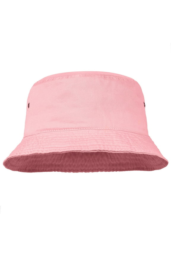 Bucket Hat for Men Women Unisex 100% Cotton Packable Foldable Summer Travel Beach Outdoor Fishing Hat - LXL Light Pink