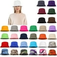 thumbnail image 1 of Bucket Hat for Men Women Unisex 100% Cotton Packable Foldable Summer Travel Beach Outdoor Fishing Hat - LXL White, 1 of 6