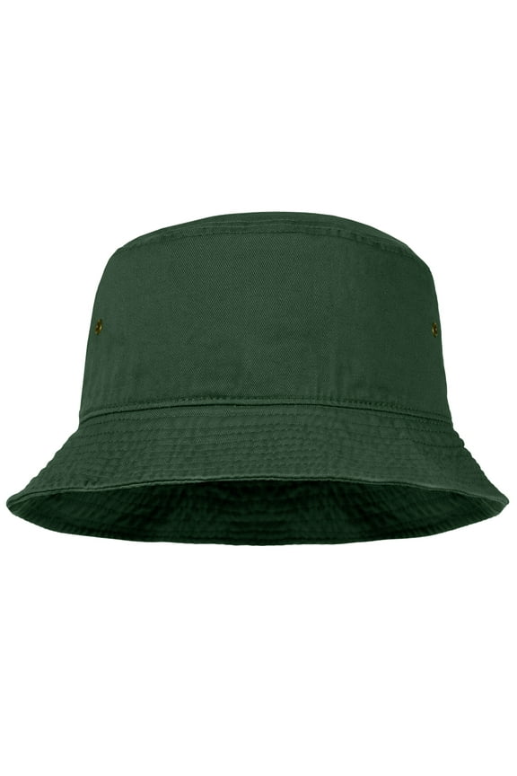 Bucket Hat for Men Women Unisex 100% Cotton Packable Foldable Summer Travel Beach Outdoor Fishing Hat - SM Dark Green