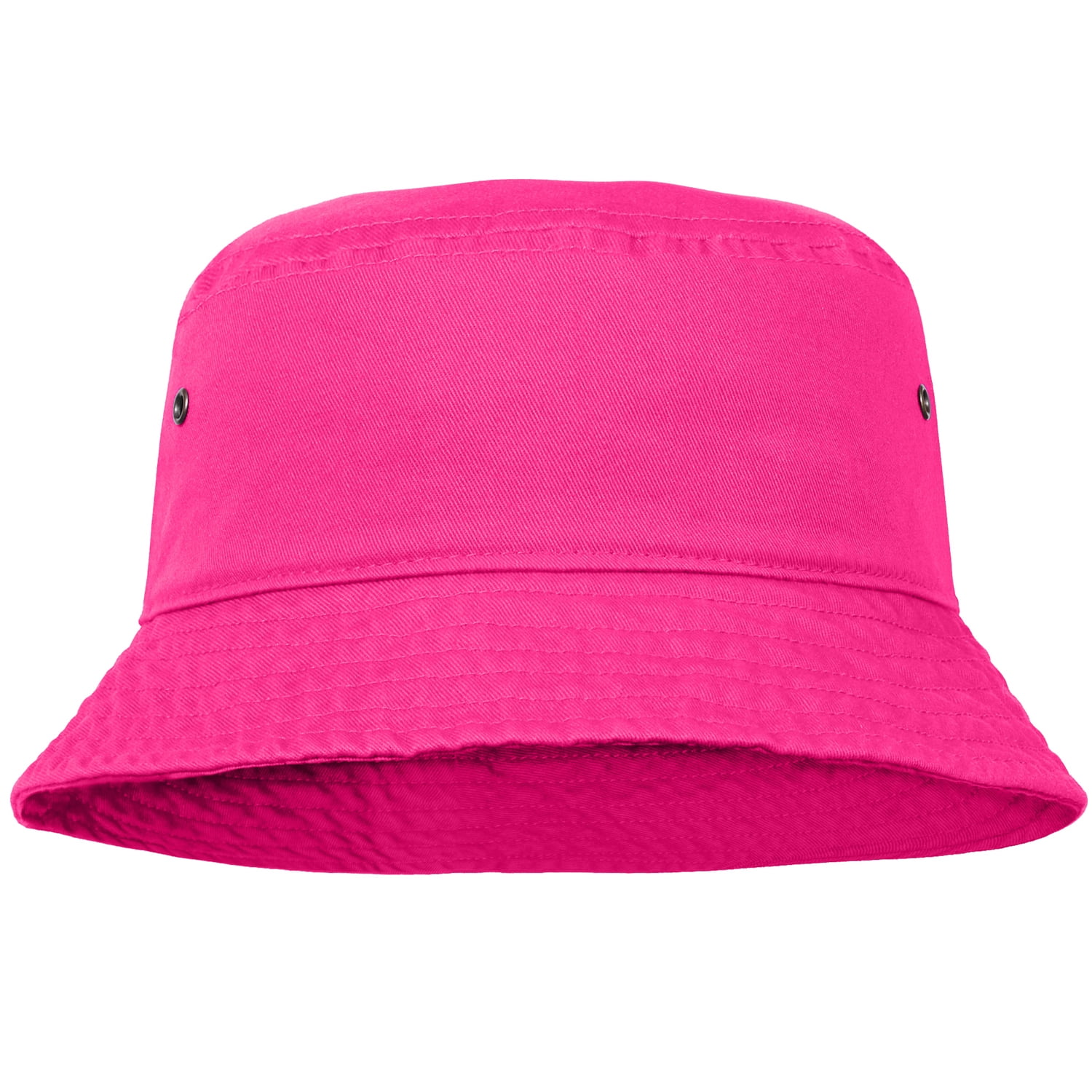 Bucket Hat for Men Women Unisex 100% Cotton Packable Foldable Summer Travel  Beach Outdoor Fishing Hat - SM Hot Pink