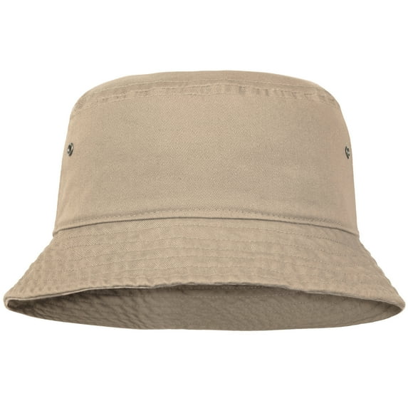 Bucket Hat for Men Women Unisex 100% Cotton Packable Foldable Summer Travel Beach Outdoor Fishing Hat - SM Khaki