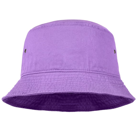 Bucket Hat for Men Women Unisex 100% Cotton Packable Foldable Summer Travel Beach Outdoor Fishing Hat - SM Lavender