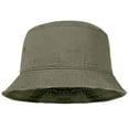 thumbnail image 1 of Bucket Hat for Men Women Unisex 100% Cotton Packable Foldable Summer Travel Beach Outdoor Fishing Hat - SM Olive, 1 of 6