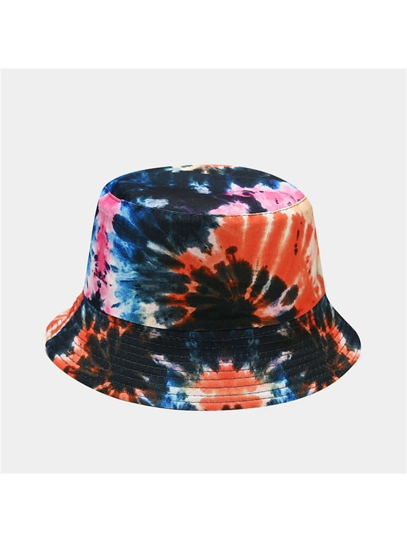 Bucket Hat for Women Men Tie Dye Printed Basin Hat Outdoor Casual Fisherman Hat Sun Hat Visor Unisex