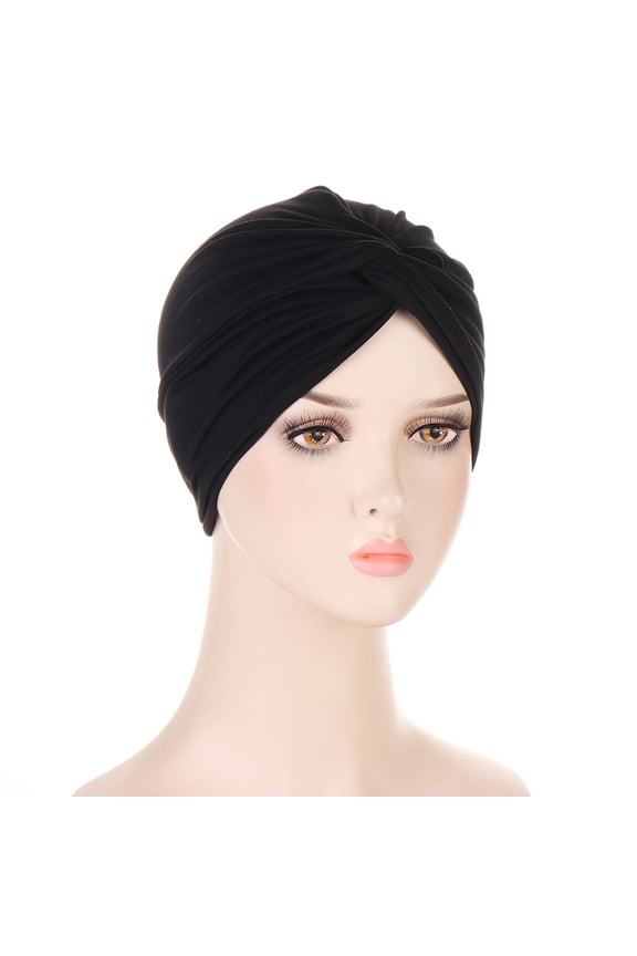 Bucket Hat for Women ，Summer Clearance Women Solid India Muslim Ruffle Chemo Hat Headwear Head Wraps Turbans Beanie Cap Headwraps