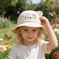 thumbnail image 1 of Bucket Hats Cute Cartoon Cat Ear Buckets for Girls Wide Brim Sun Hats for Girls with Adjustable Strap, 1 of 7