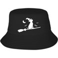 thumbnail image 1 of Bucket Hats Fashion Sun Cap Packable Outdoor Fisherman Hat for Women and Men Happy Halloweenie Witch Dog Bucket Hats, 1 of 8