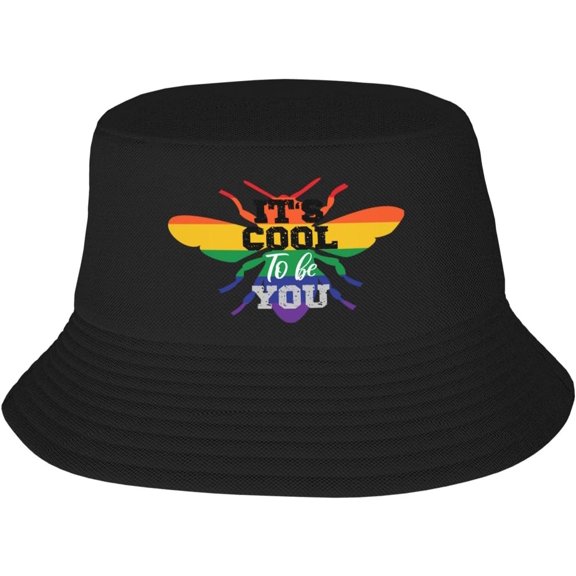 Bucket Hats Fashion Sun Cap Packable Outdoor Fisherman Hat for Women and Men Pride Heart Bucket Hats
