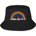 thumbnail image 1 of Bucket Hats Fashion Sun Cap Packable Outdoor Fisherman Hat for Women and Men Pride Heart Bucket Hats, 1 of 8