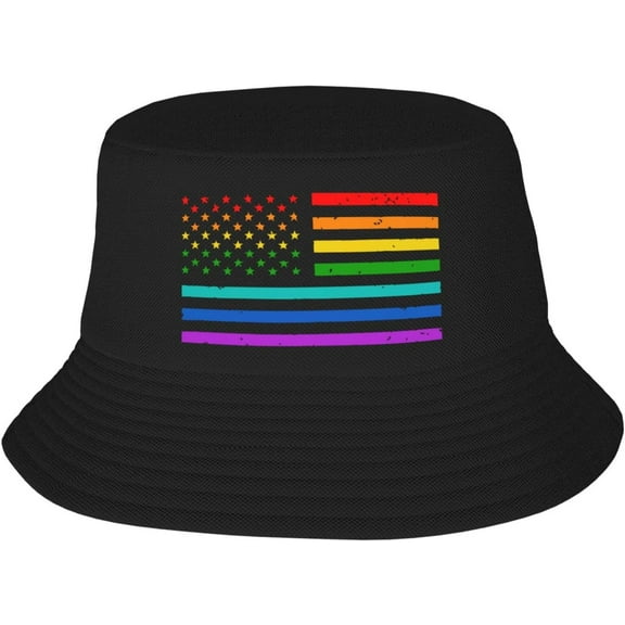 Bucket Hats Fashion Sun Cap Packable Outdoor Fisherman Hat for Women and Men Rainbow Pride Bucket Hats
