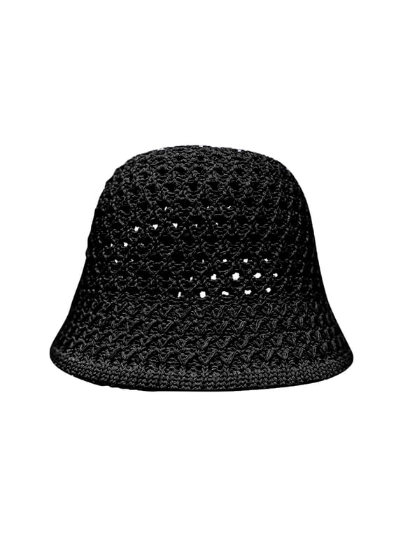 Bucket Hats For Woman Wide Brim Floppy Summer Hats For Women Beach Straw Hats Dome Weave Bucket Hat Femme Shade Hat Women Caps