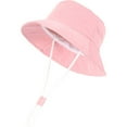 thumbnail image 1 of Bucket Hats Kids Sun Hat With Upf 50+ Outdoor Adjustable With Wide Brim Bucket Hats Baby Sun Hat Pink 1 Years-2 Years, 1 of 2