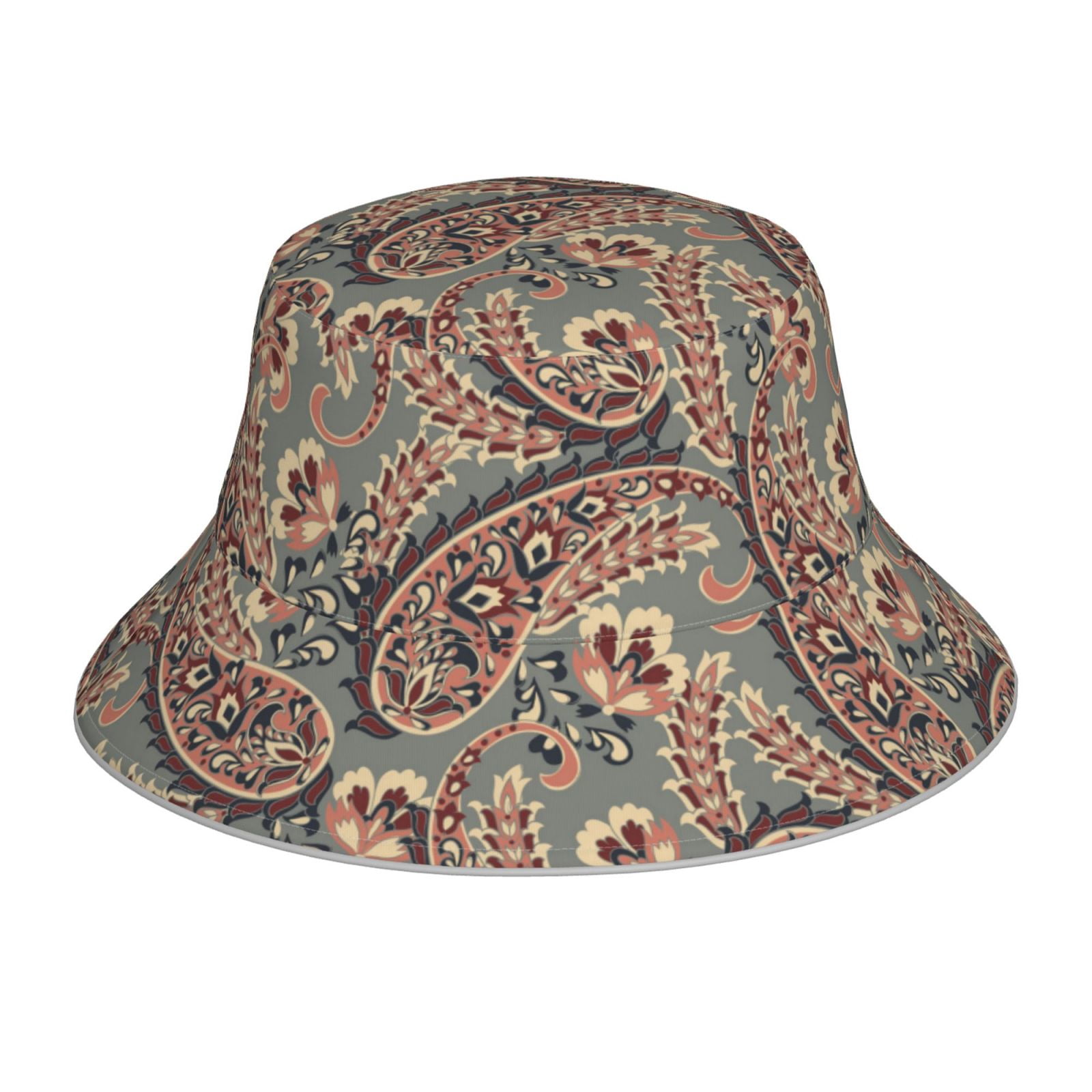 Cappello Da Sole Itzu Co 2 In 1 – Boonie/ Secchio Reversibile In Cotone, Fantasia Paisley (Unisex, Taglia Unica)
