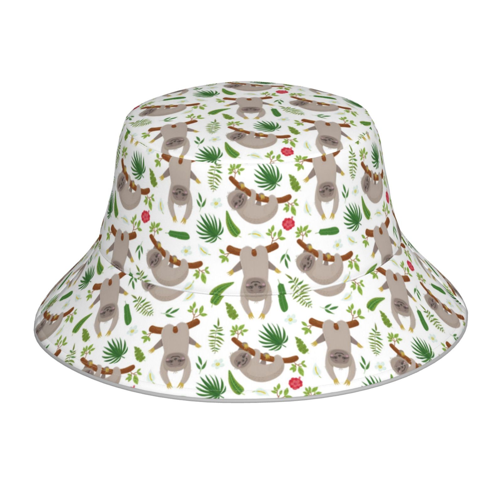 Bucket Hats for Men Woman - cute sloth Reversible Reflective-Brim Beach ...