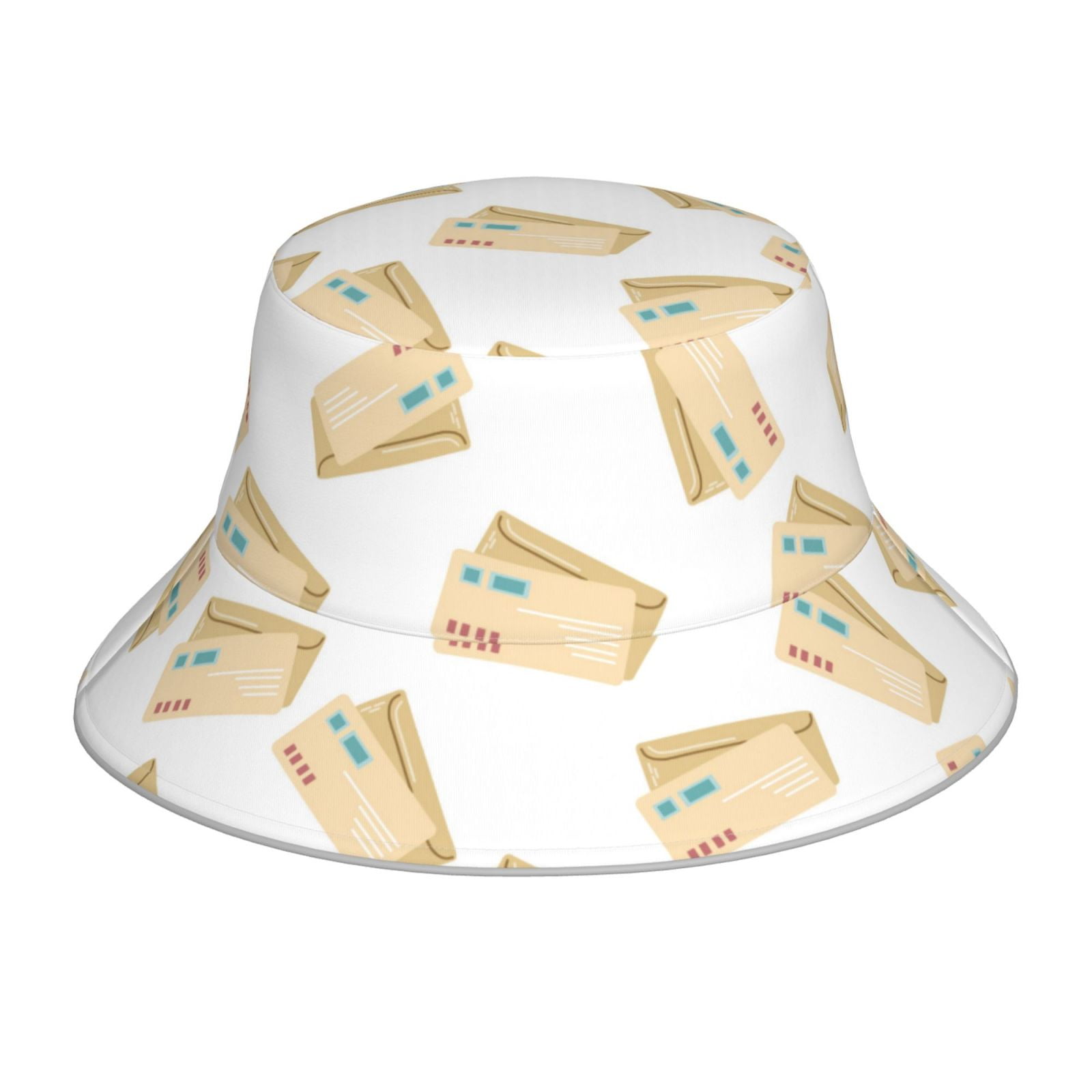 Bucket Hats for Men Woman - envelope Print Reversible Reflective-Brim ...