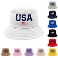 thumbnail image 1 of Bucket Hats for Men Women BWASD 4th of July Independence Day American Bucket Hat Foldable UV Protect Fishing Sun Hat Adult Unisex Work Outdoor Daily Wear (Navy), 1 of 3