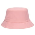 thumbnail image 1 of Bucket Hats Summer Travel Beach Sun Cap Fisherman Outdoor Summer Travel Hiking Beach Caps for Men Women Unisex Outdoor Fishing Packable Cotton Hats QURATI Pink One Size, 1 of 2