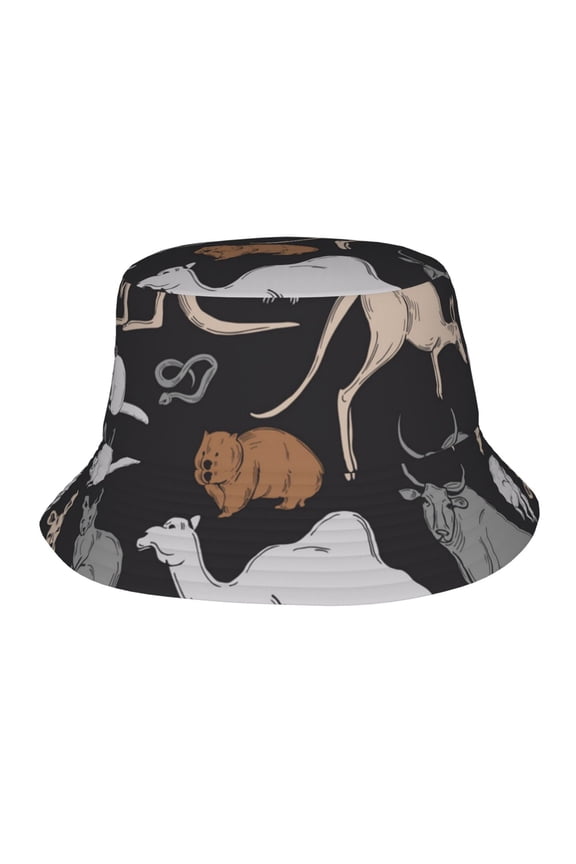 Bucket Hats Travel Beach Sun Unisex Packable Fisherman Cap for Women Men , Australian Animals Koala
