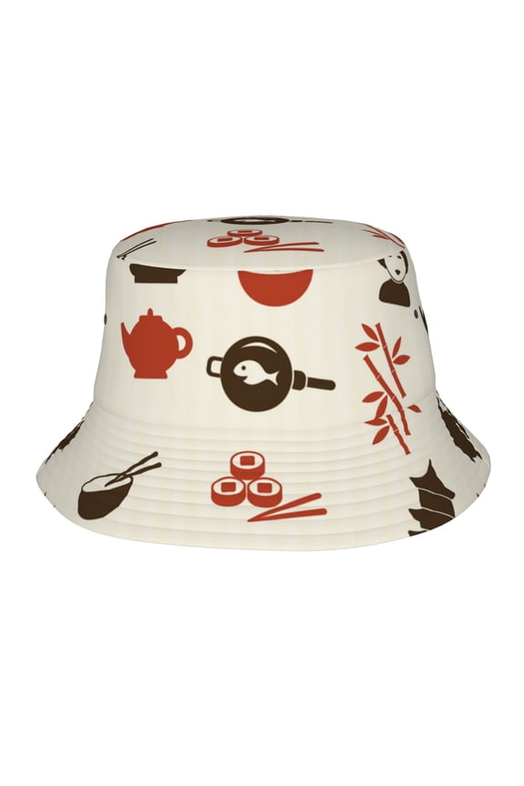 Bucket Hats Travel Beach Sun Unisex Packable Fisherman Cap for Women Men , Japanese Culture Japan