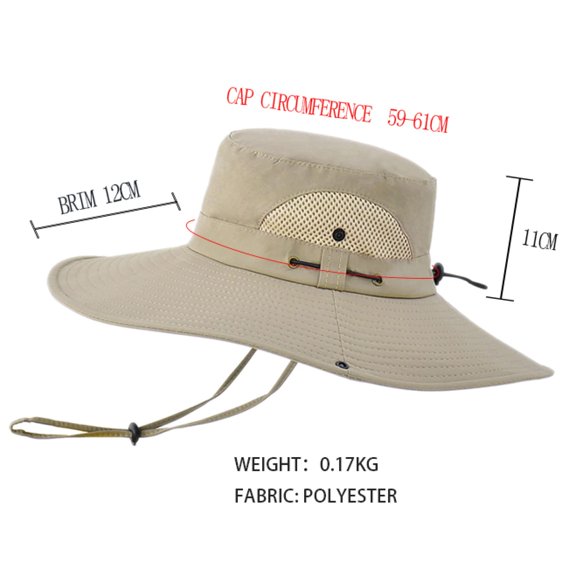 Bucket Hats for Women, Sun Hats for Men/Women, Unisex Wide Brim Boonie Hat UV Protection Breathable Beach Hat for Fishing Hiking Safari Outdoor, Black