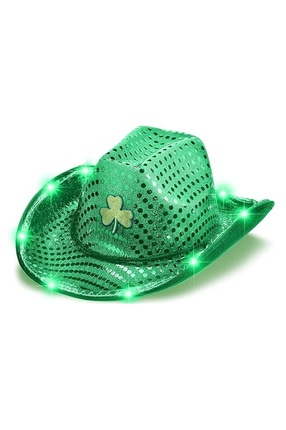 Bucket Hats Women's Berets Irish for Women Irish 4 St. Day Hat Wide Brim Hats Green Hat Containing Lights That Can Light