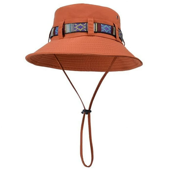 Bucket Hats for Men, Sun Hat for Men, Fishing Hats for Men, Men's Summer Fishing Hat, Outdoor Big Wide Brimmed Fisherman's Mesh Hat, Orange