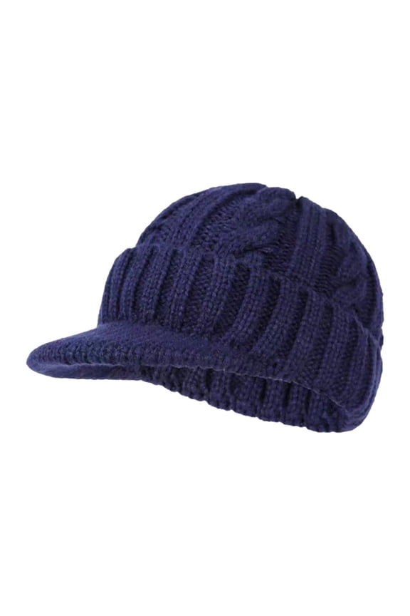 Bucket Hats for Men Winter Knit Visor Cuff Beanie Fleece Lined Warm Ski Cap Winter Hat