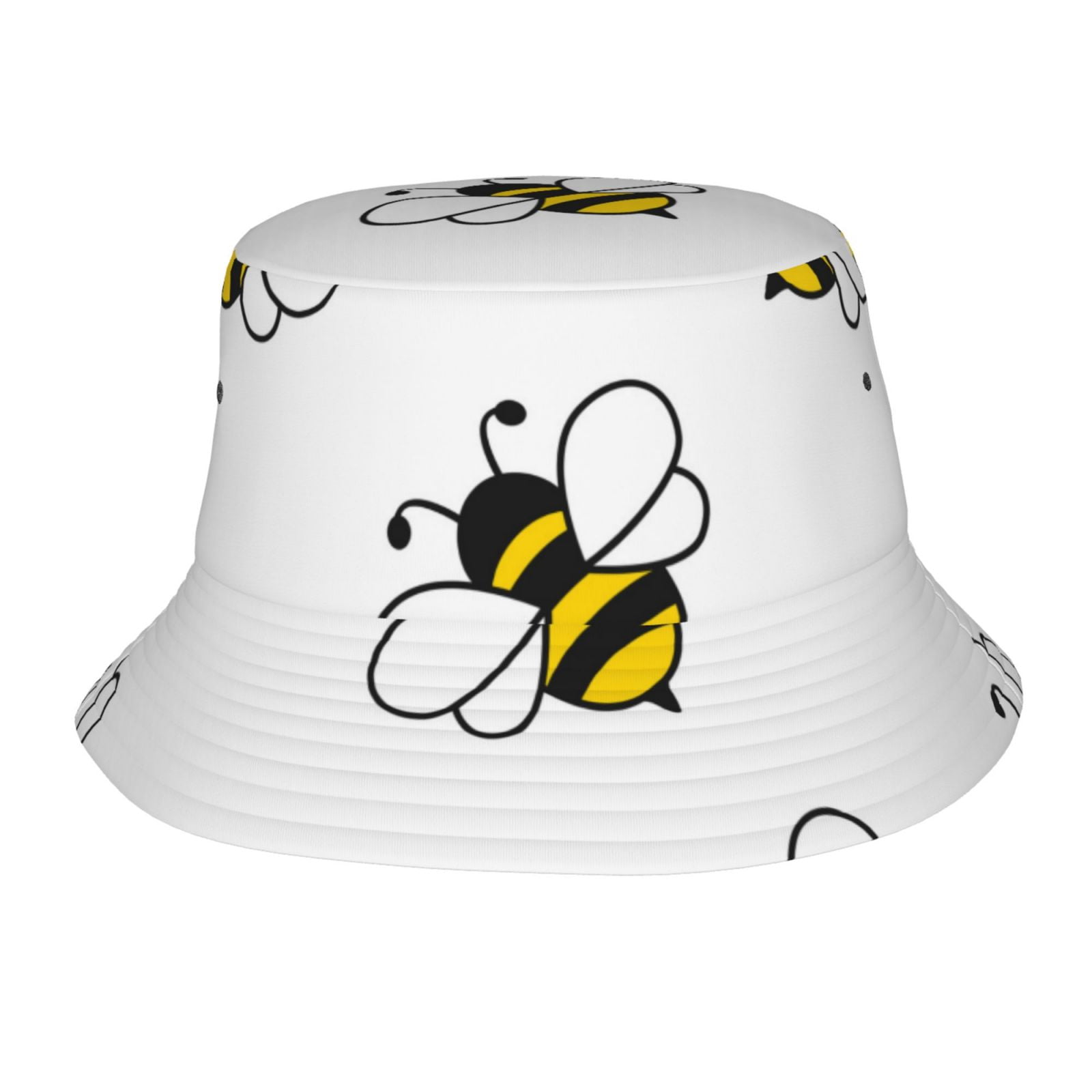 Bucket Hats for Men Women cartoon bee Casual Sun Hat for Beach