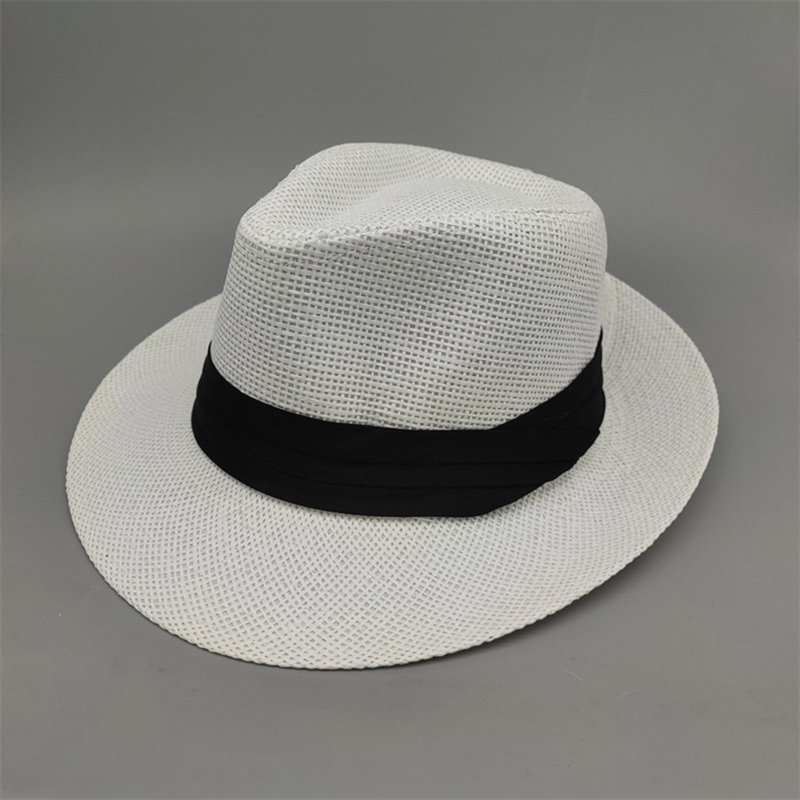 Bucket Hats for Unisex White Men Women Panama Wide Brim Straw Aldult ...