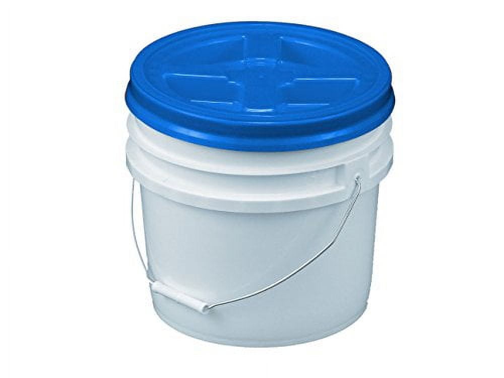 Bucket Kit, 3.5 Gallon Bucket With Blue Gamma Seal ScrewOn Threaded