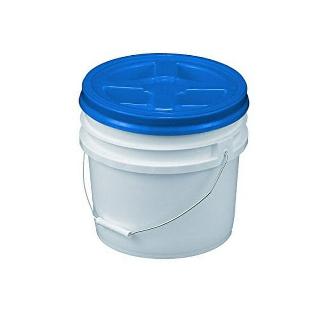 Bucket Kit, 3.5 Gallon Bucket With Blue Gamma Seal ScrewOn Threaded Lid