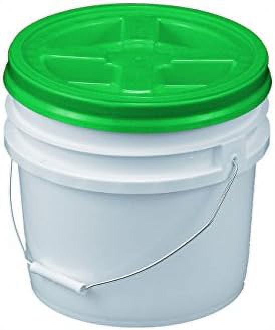 Bucket Kit, 3.5 Gallon Bucket With Green Gamma Seal ScrewOn Threaded