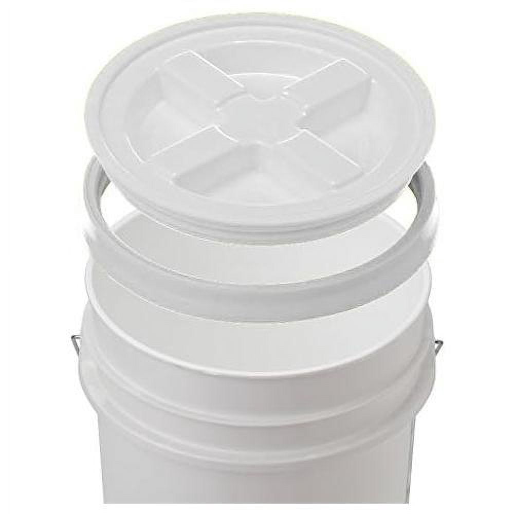 Bucket Kit, 3.5 Gallon Bucket With White Gamma Seal ScrewOn Threaded