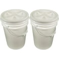 Bucket Kit, Two White 6Gallon Buckets with White Gamma Seal Lids