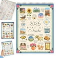 thumbnail image 1 of Bucket List Calendar 2026, 2026 Inspirational 12-Month Wall Calendar with Illustrated Pages & DIY Design, 2026 To Do List Calendar Monthly Calendar Planner Decor (B), 1 of 6