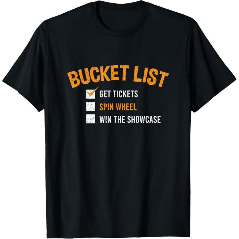Game Show Shirt: Bucket List Spin Wheel T-Shirt Game Show Shirt: Bucket List Spin Wheel T-Shirt